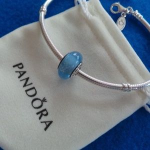 Pandora Disney Princess Cinderella Blue Glow Charm